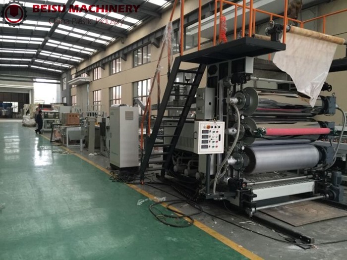 PLC Control PVC Plastic Sheet Production Line With Electric - Magnetic Heater