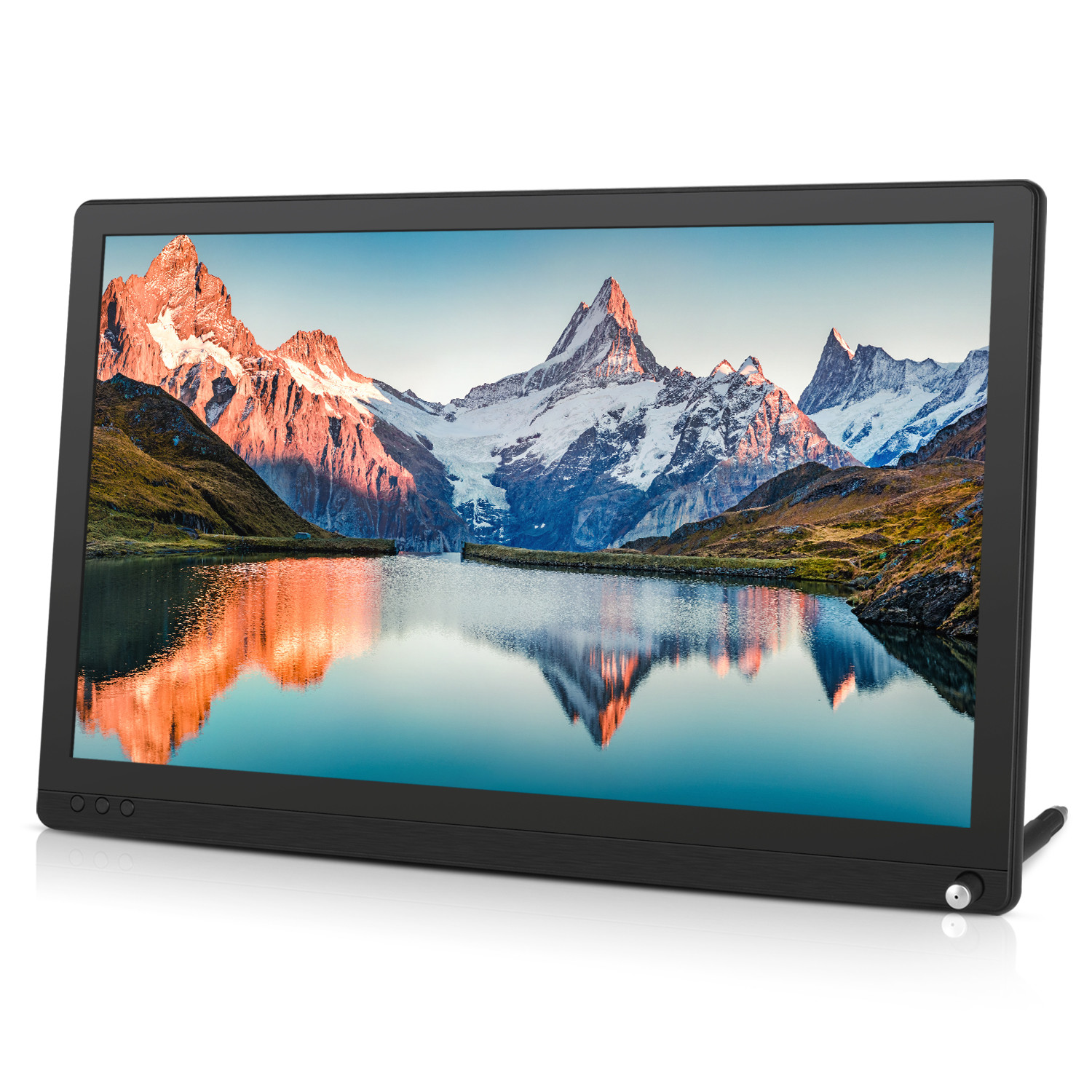 FCC Auto Powered 12v LCD Touch Screen Monitor 15.6 Inch Plug And Play