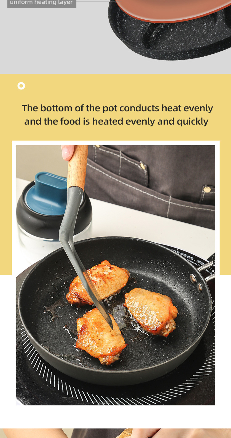 Hot Sale Medical Stone Kitchen Egg Cooking Fry Pan Round Shape Frying Pan Non Stick Egg Cooker Pan