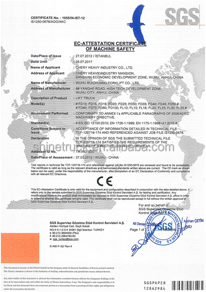 CE FD30 3T 3 Ton Diesel Forklift Good Performance