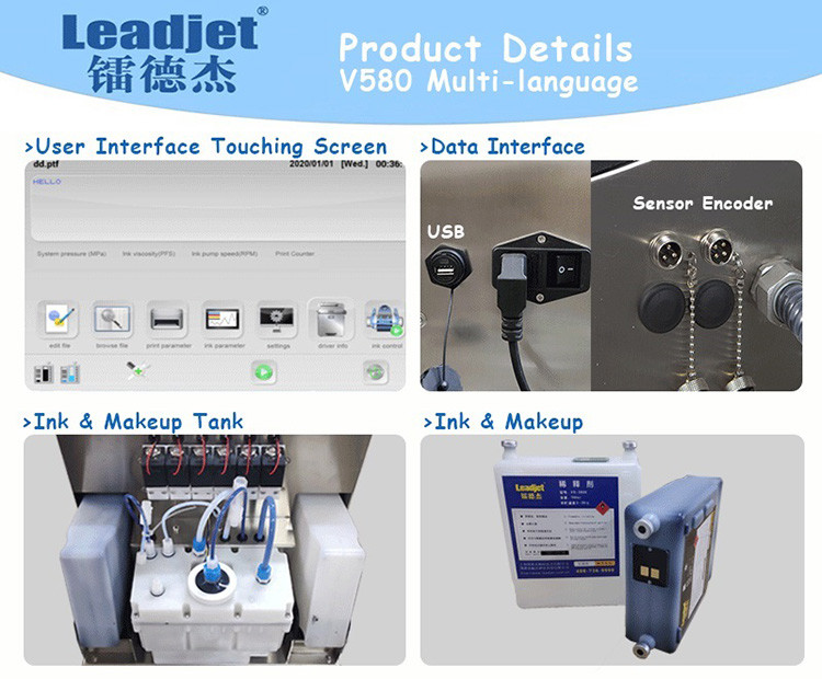 V580 Continuous Batch Coding Machines 120m / Min 220Volt 60HZ Power