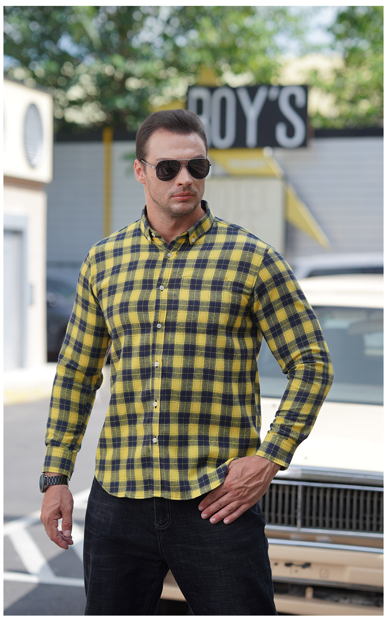 2022 Fashion Men's Shirts Autumn Long Sleeve Plus Size Clothes for Adult Age Group
