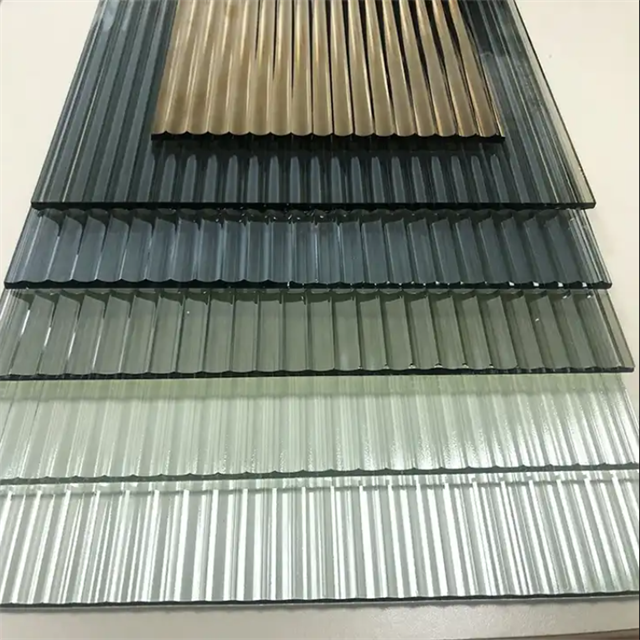Flat Laminated Float Glass Fluted Reed Decorative Tempered Glass for Bathroom Kitchen
