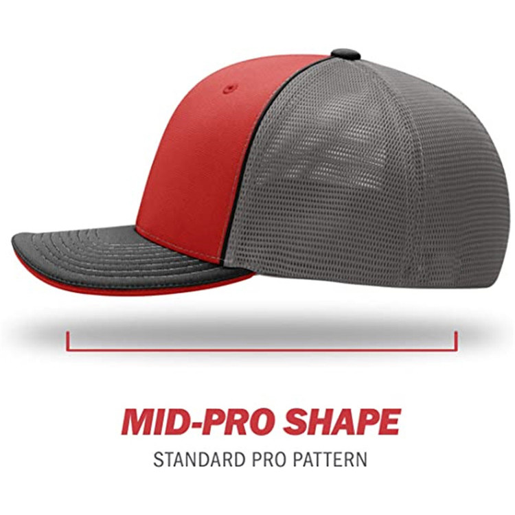 40% Polyester Flat Brim Snapback Hats Personalized Richardson Trucker Caps