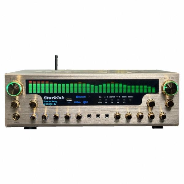 8000SW Flagship Version 7.1 CH 2500W Home Amplifier Full Aluminum Alloy Gold Body Double Ring Cow Partition Stereo Amplifier