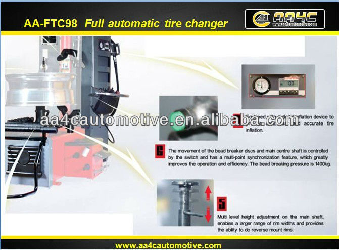 AA4C full automatic tire changer AA-FTC98 tyre changer tire service machine