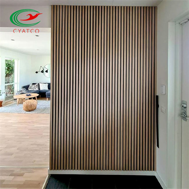 Decorative Sound Acoustic Panel 3D Slat Wall Panels For Auditorium Hall