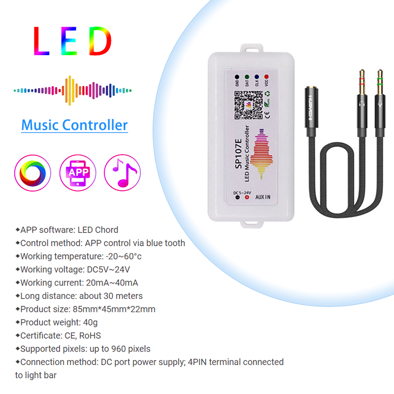 Smart SP107E Bluetooth LED Music Controller Remote Control DC 24V