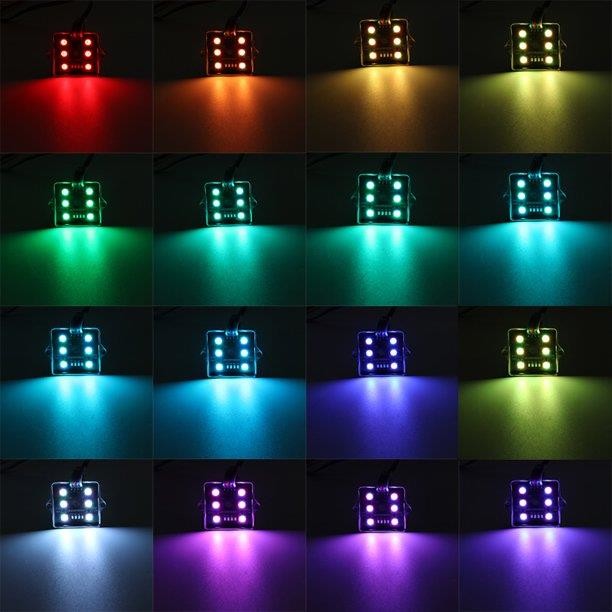 Waterproof LED RGB Rock Lights Kit APP Control Multi Function