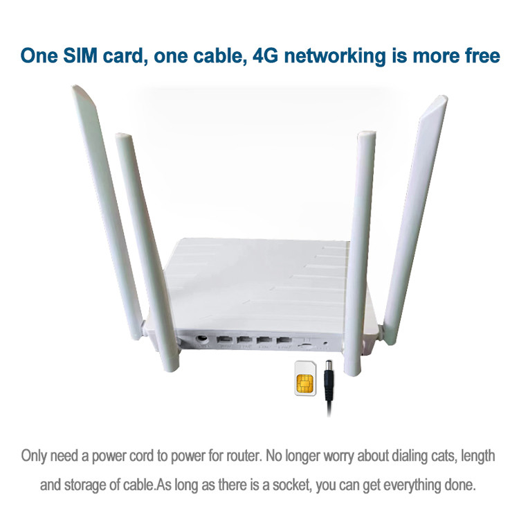 3 LAN / 1 WAN 4G Cpe Router 300Mbps 30 User MTK7620N Chip