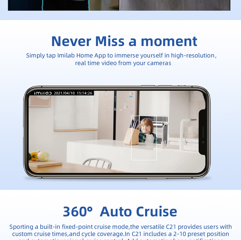 Imilab C21 Camera Multi function Night Vision Human Detection Tracking Security Mini Wireless Camera Xiaomi