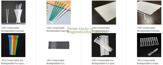 PLA Drinking Straws, CPLA Giant Straws, Individually Wrapped, Plant Based Compostable Flexi straws, cocktail