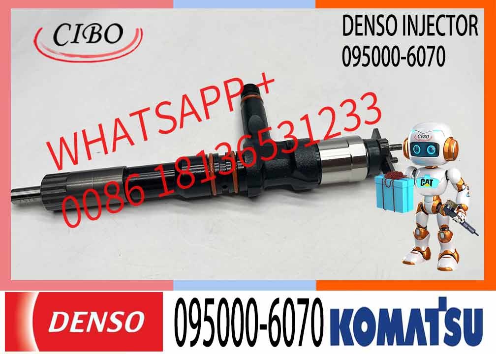 Fuel injector 095000-6070 6251-11-3100 For KOMATSU PC350-7 PC400-7
