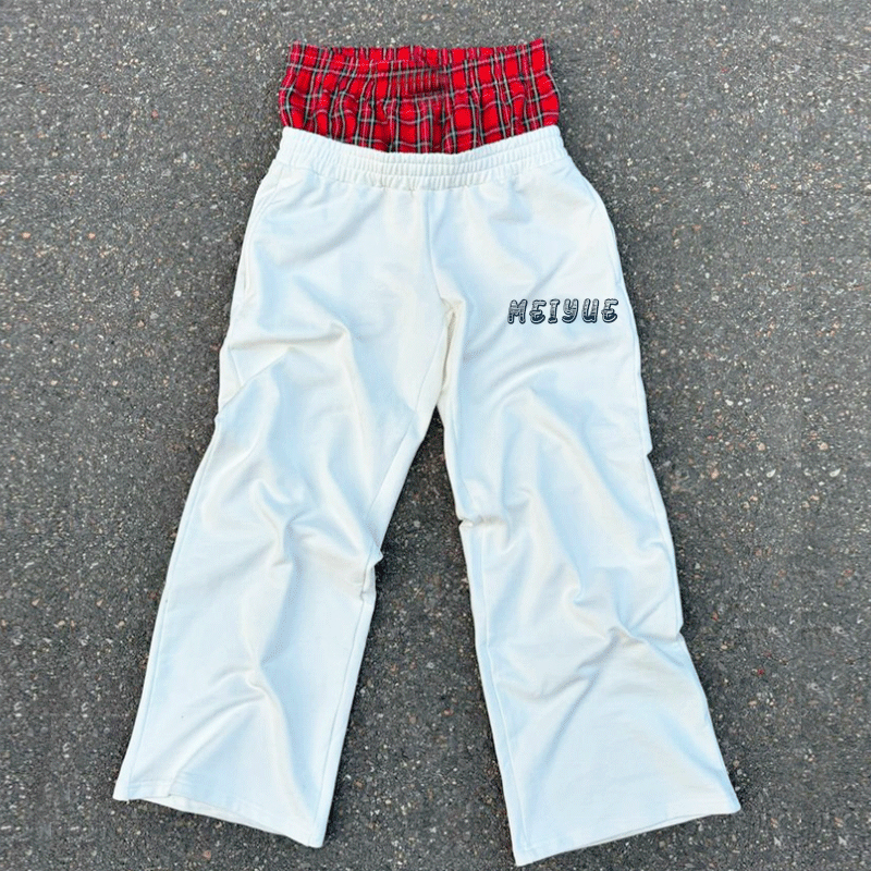 Oem Crop Screen Print T Shirt Drop Shoulder Boxy Tee Double Waist Baggy Sweat Pants Summer Streetwear Sweatpants and Tshirt Set