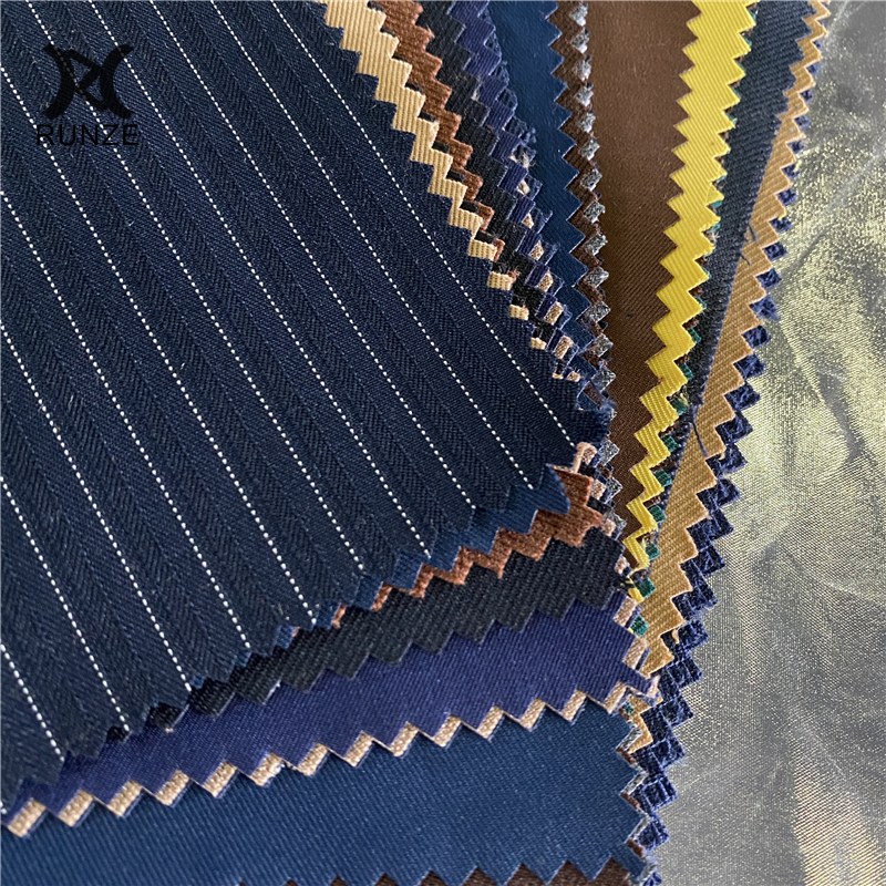 Good Textured 150D Recycled Polyester RPET Herringbone Stripes Woolen Fabric for Hats