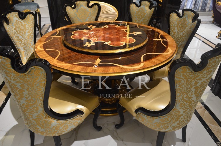 Large Dining Set For Sale Carved Solid Wood Dining Table 6 Chairs Set TN-023B