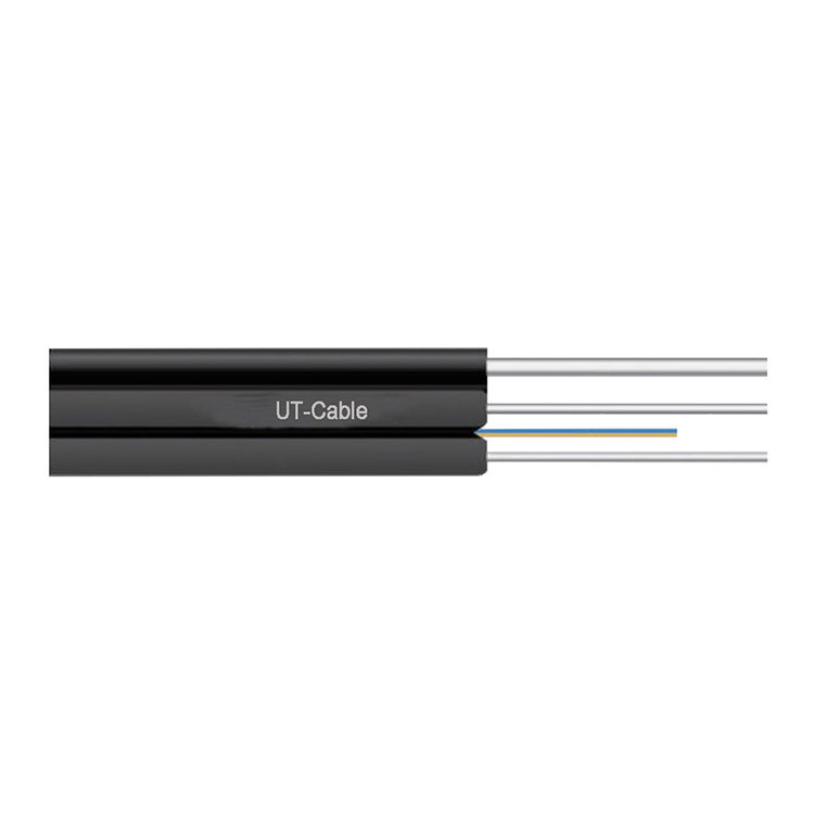 1km Outdoor Fiber Optic Cable Drop FTTB Steel Wire 12 Conductors