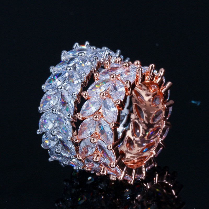Vintage Lovers Promise ring sets White Gold Filled AAA cz Party Wedding Band Rings for women Engagement Finger Ring
