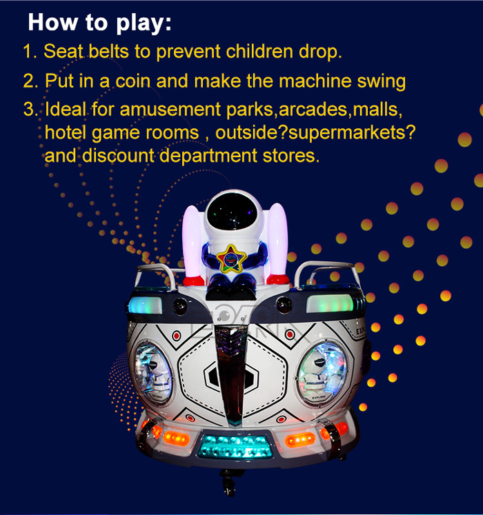 Indoor Out Space Capsule MP5 Coin Operated Machine Double Parent-Child Ride