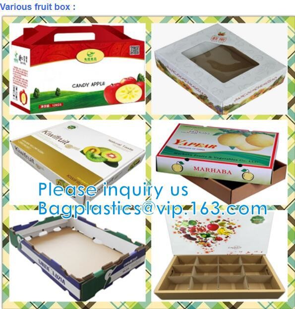 Corrugated Fruit Packing Box, Gloss Lamination, Offset Printing, Foldable Box, Flower Cone, Flowral Packaging