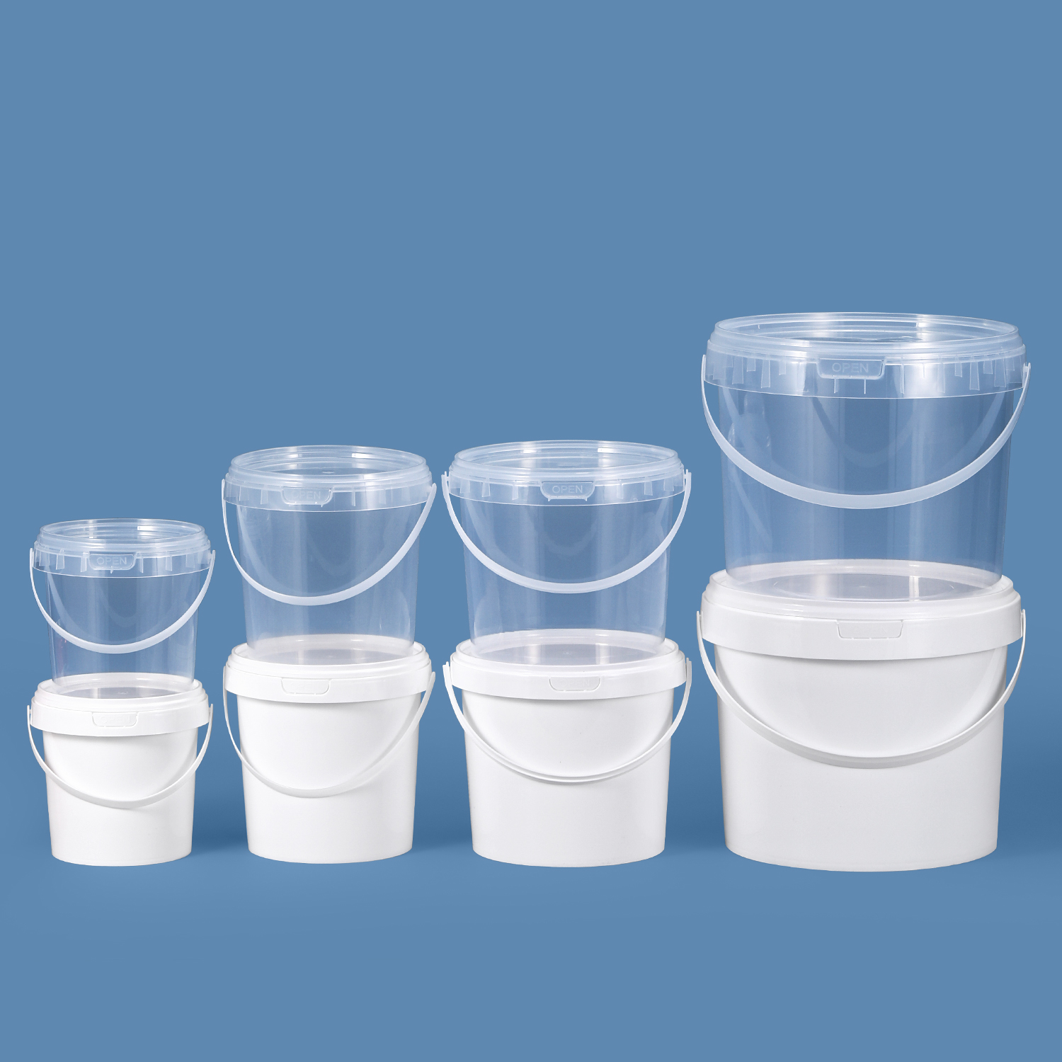 Reusable Ice Cream Cup with Lid and Handle Food Packaging Custom Logo Printed PP Plastic