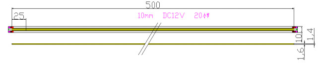 Flexible Fob COB Strip Light CRI90 8MM 5W 10W 15W 12V 24V COB LED Strip