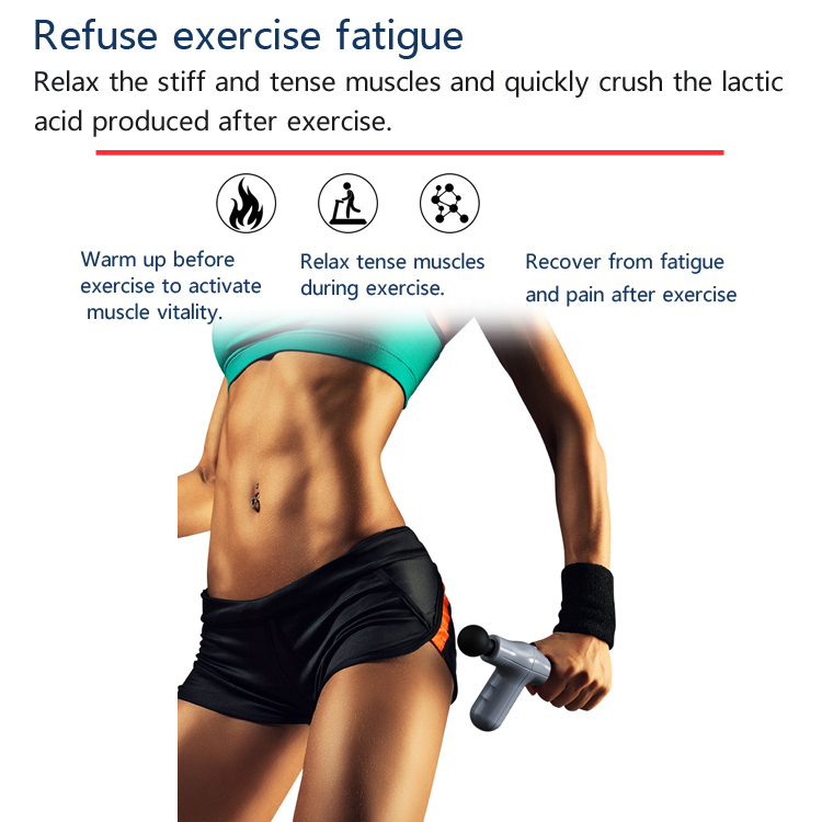 Double Handle Urban Fitness Mini Massage Gun Deep Tissue Percussion Muscle Massage Gun