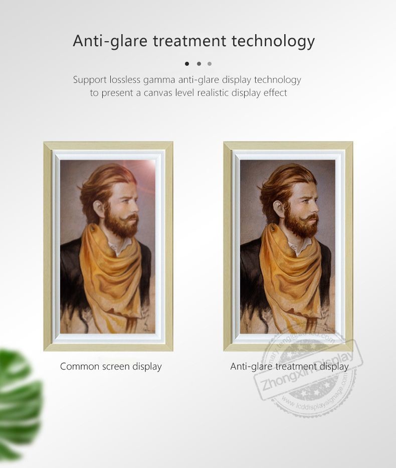 Wall Mount 43inch Wooden Art Frame LCD Display With HDMI VGA USB Connectivity And 350 Cd/M² Brightness
