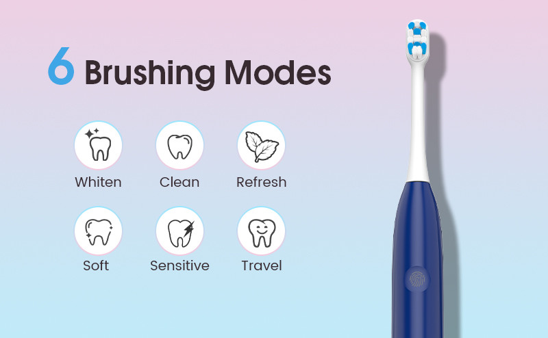 Professional Oral Health Electric Toothbrush DuPont Soft Bristled Brush Smart Vibrator Sonic Electric Toothbrush