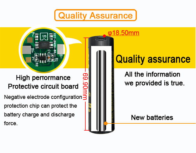 Fast Charging Li Ion Rechargeable Batteries 2900mAh With USB Type C Port OEM