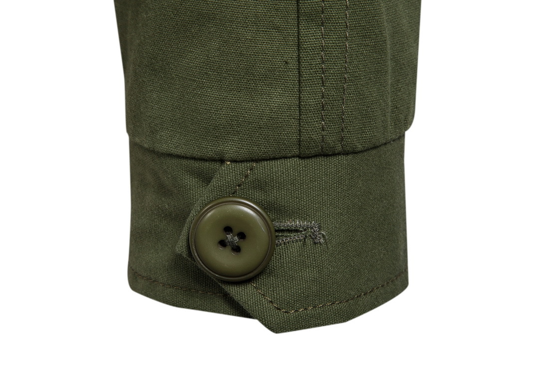 Winter Windproof Thin Work Outwear Blank Utility Cardigan Buttons Long Drawstring Hooded Coat Trench Men Jacket