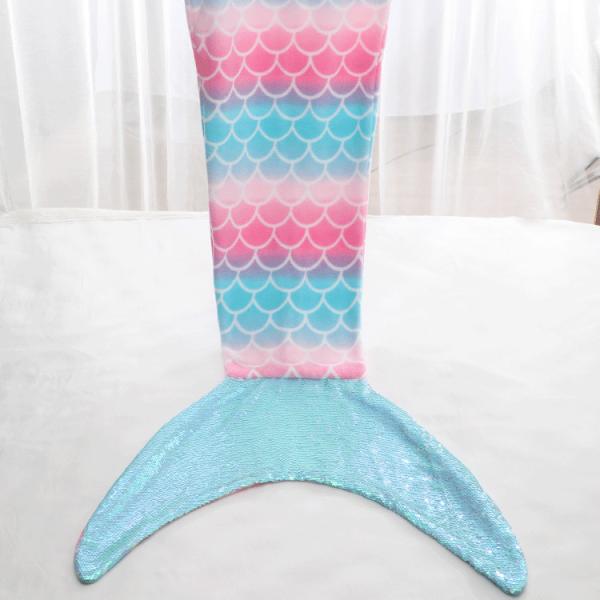 Polyester Mermaid Tail Blanket Sequin Mesmerizing Knit Super Soft Flannel