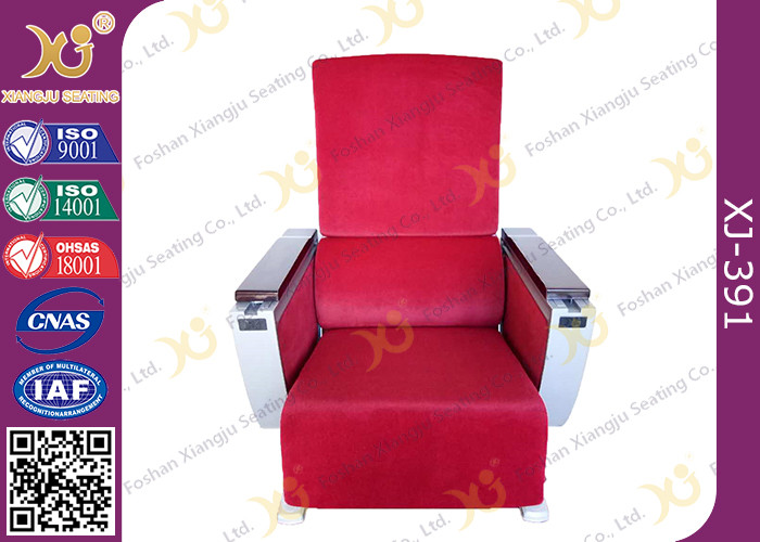 Aluminum Alloy Leg Cinema Theater Auditorium Chairs With Full Size Dual Folding Dining Table