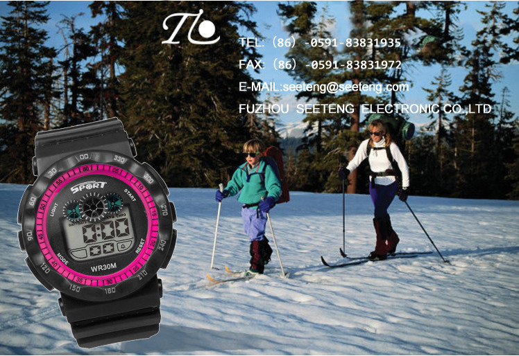 Silicone band color customized High Quality digital Wrist Watch cute design for Children