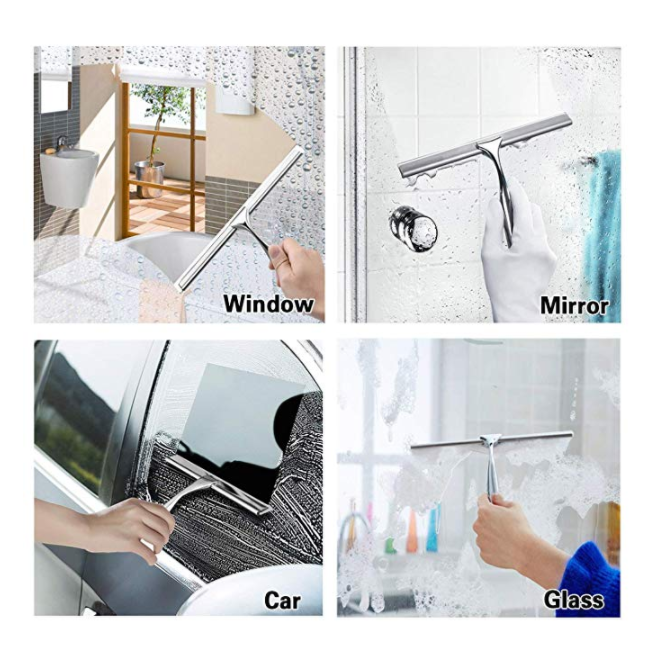 Popular Stainless Steel Window Squeegee Bathroom Mirror Door Wiper Squeegee