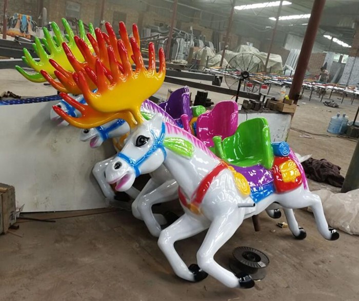 Horse Shaped Kiddie Express Train , Customized Capacity Mini Electric Train