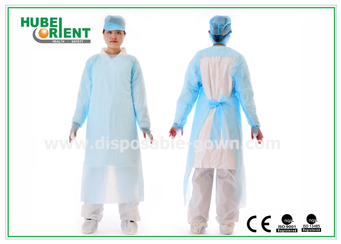 120x190cm 135x205cm Polythene Disposable Protective Gown