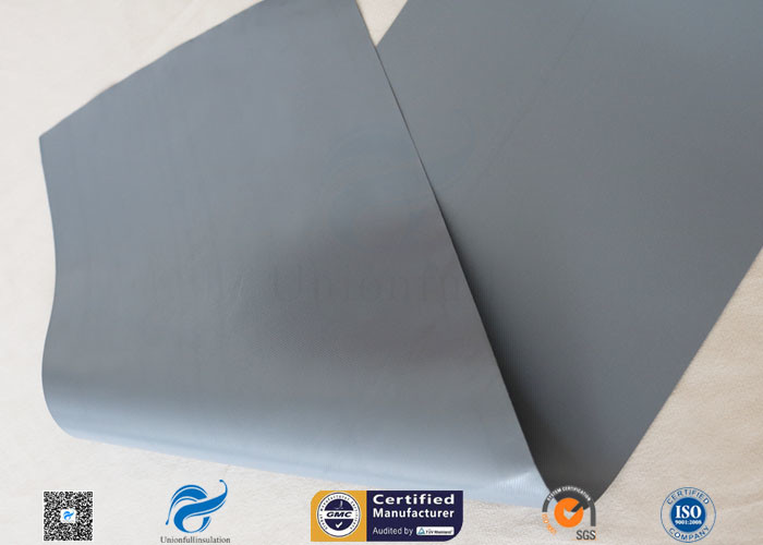 Waterproof Grey PVC Woven Fabric fiberglass clothing 7628 0.3MM 20CM Wide
