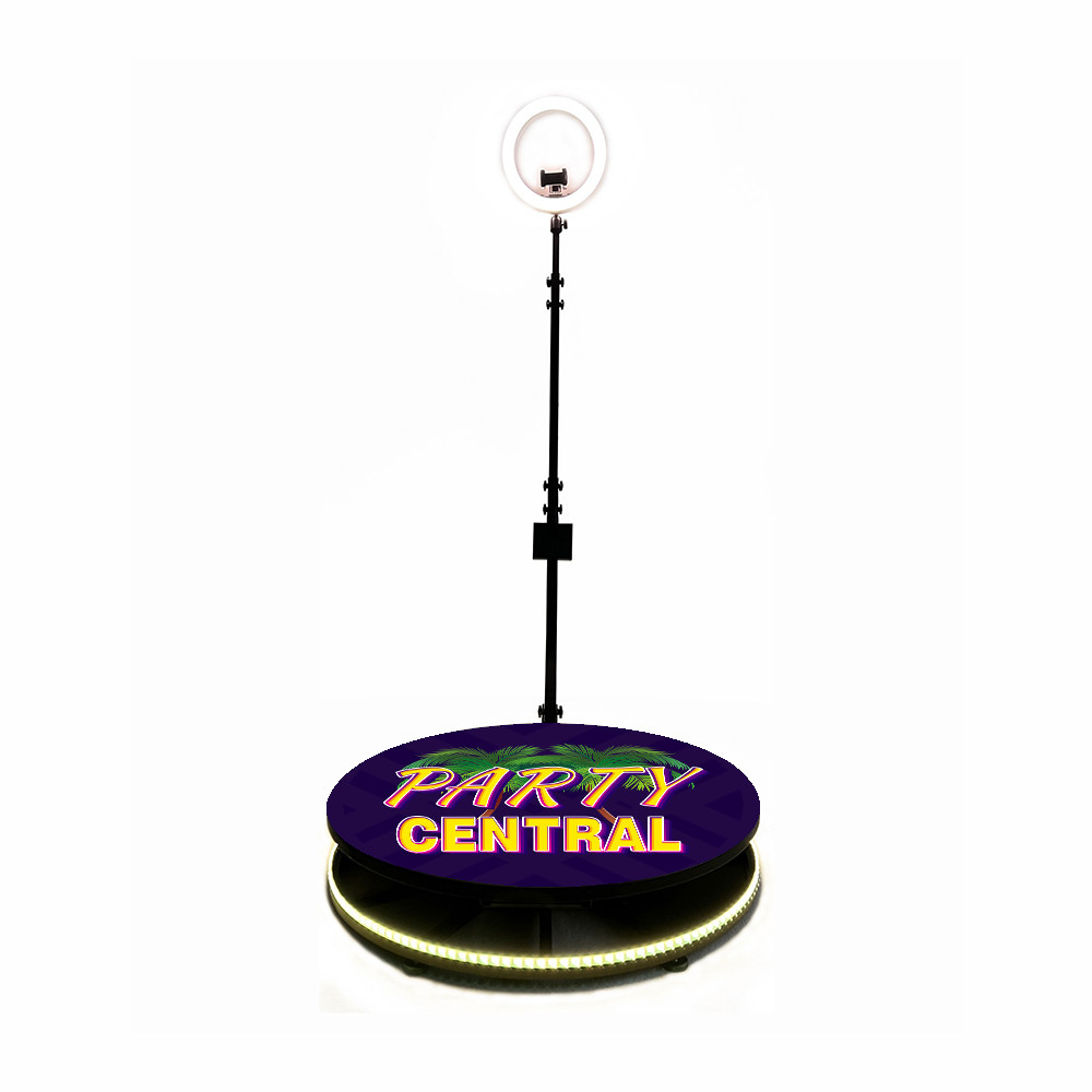 Round 360 Automatic Photo Booth 100cm Metal Platform Remote control