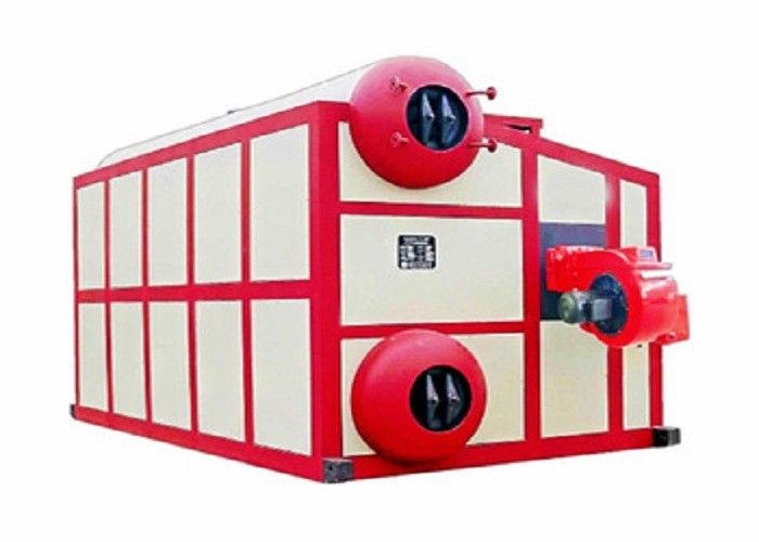 Double Tank Gas Fired Hot Water Boiler Corrugated Full Docking Welded