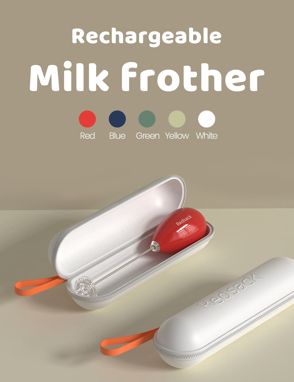 Suction Cup Wall Mount Electric Milk Frother Uses Safe Lithium Battery