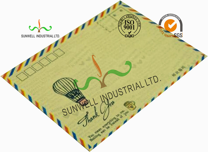 Offset Paper Custom Printed Business Return Envelopes With Multi Color Edge