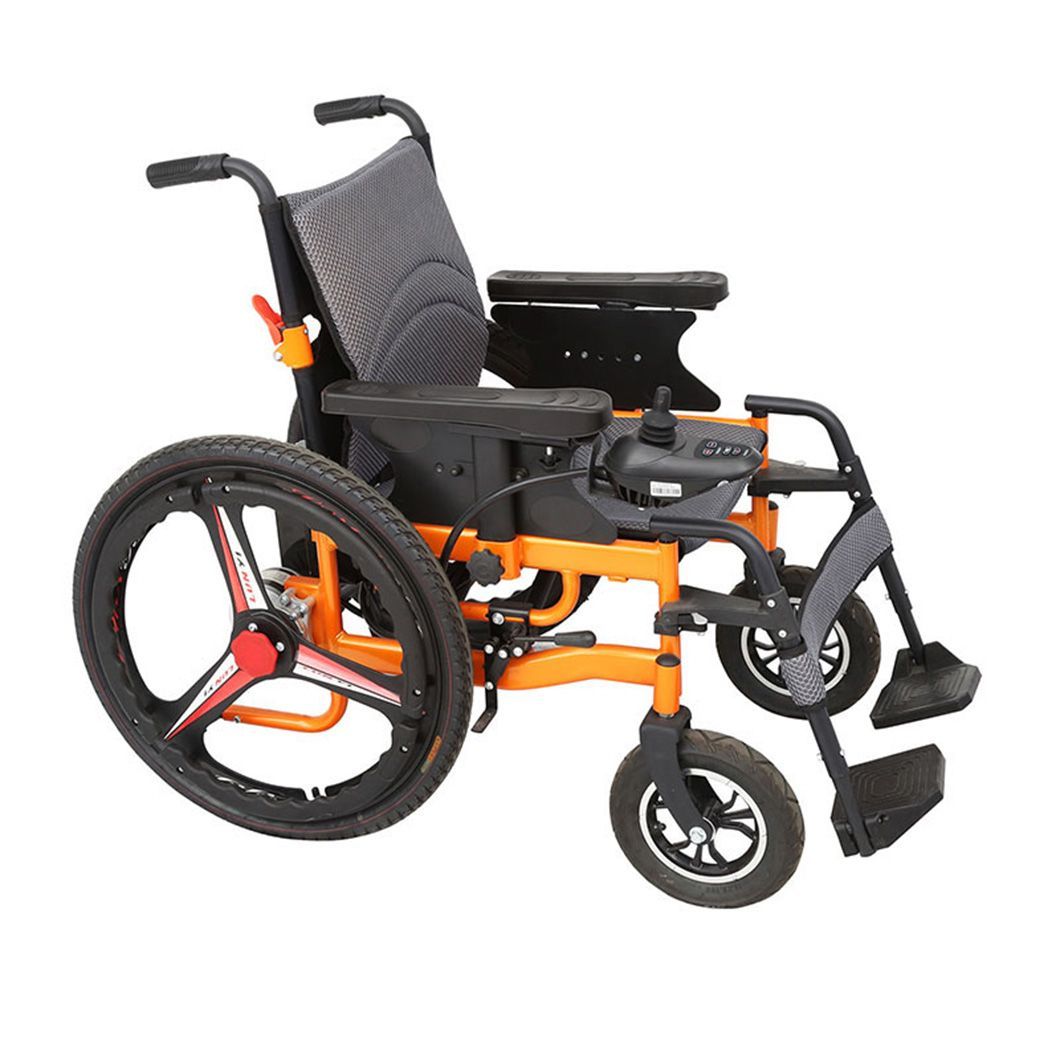 Hot Sale Portable Folding Power Electric Wheelchair Steel Hemiplegia Rehabilitation Equipment for Elderly Disabled Adults