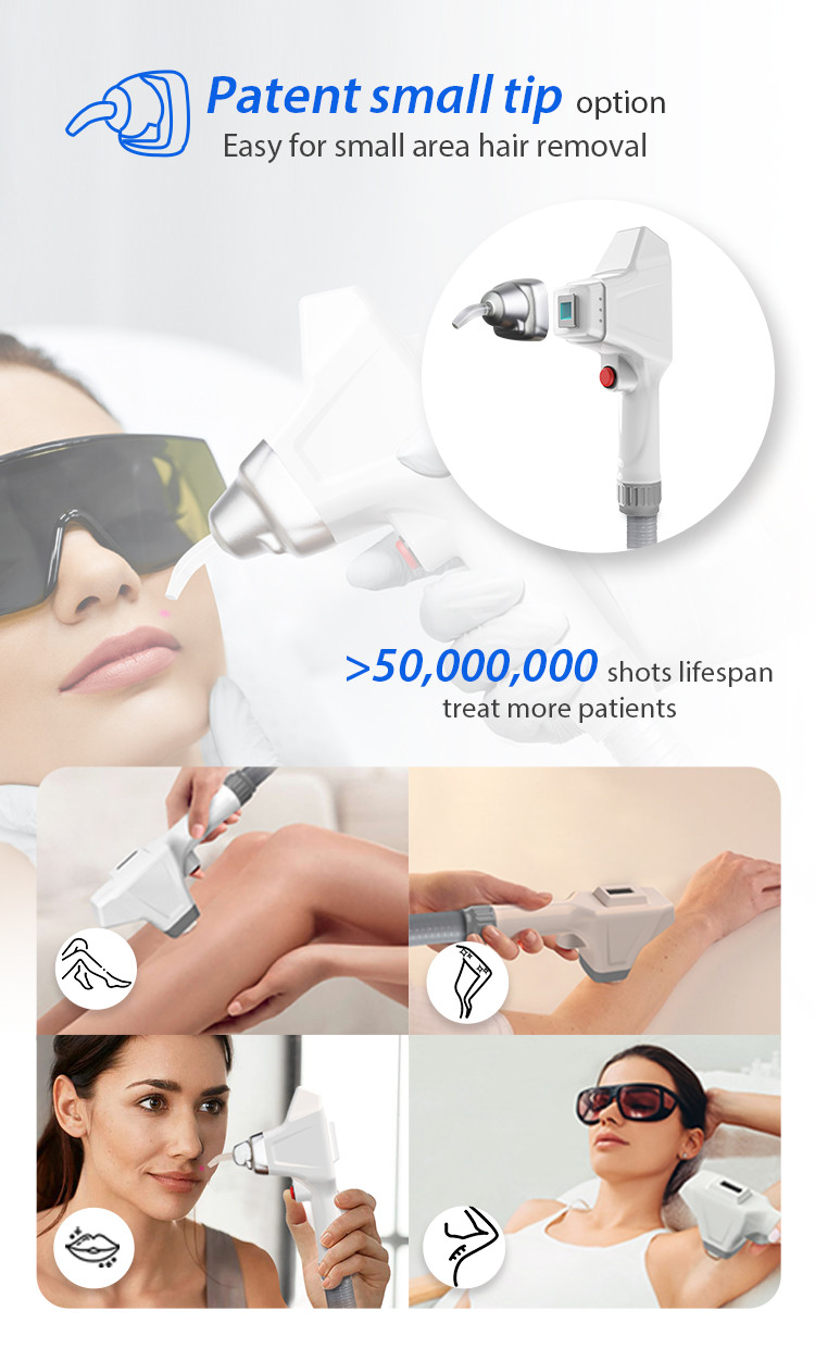 808nm Laser Hair Removal Machine With Sapphire Contact Cooling Water Cooling