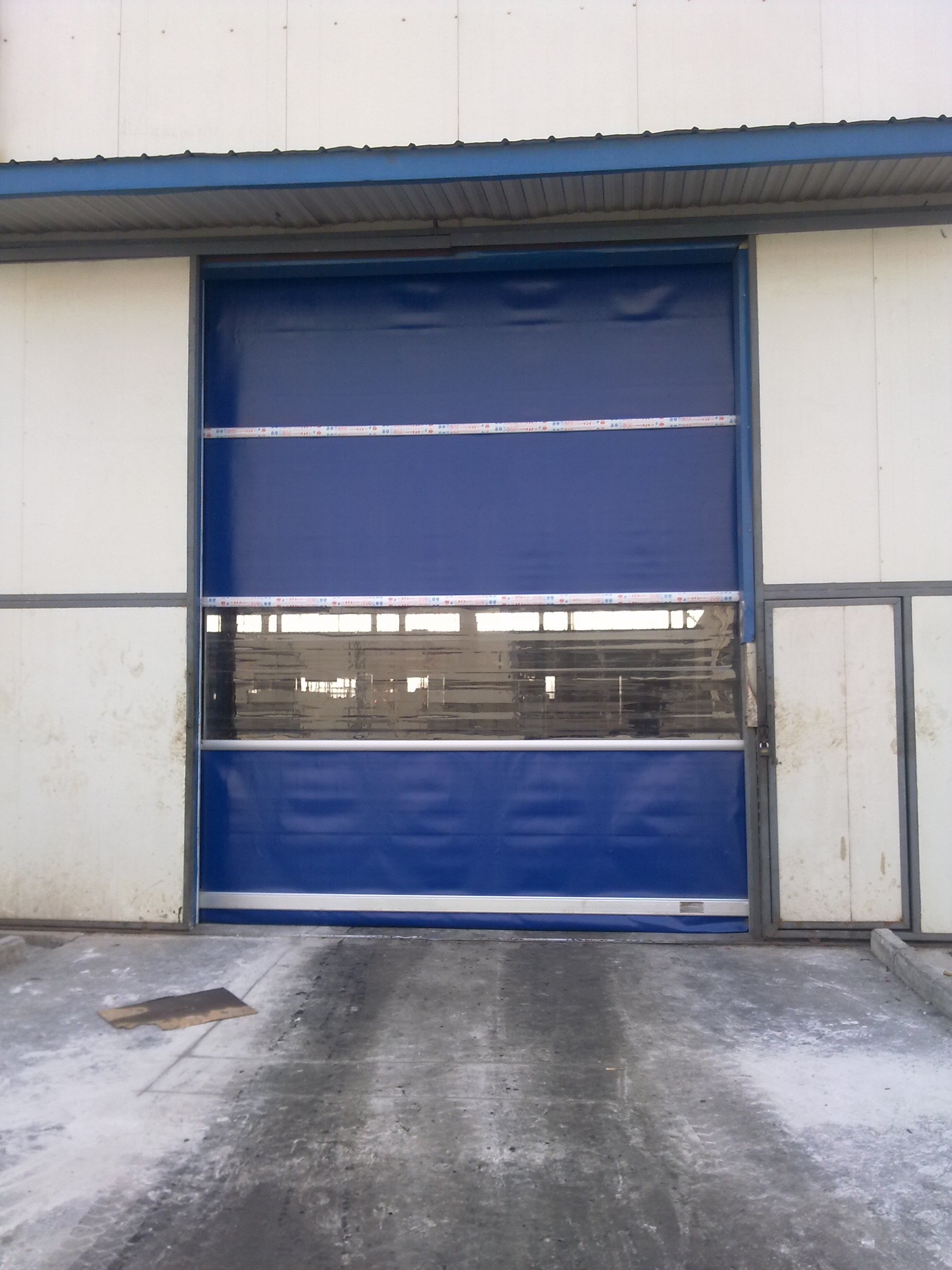 Plastic Rapid PVC Rolling Shutter Door , Pull Cord High Speed Roll Up Doors Industrial