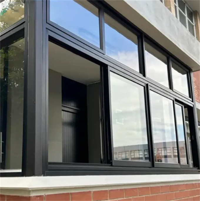 Double Glazed Soundproof Aluminum Alloy Sliding Windows Level 8 Air Tightness
