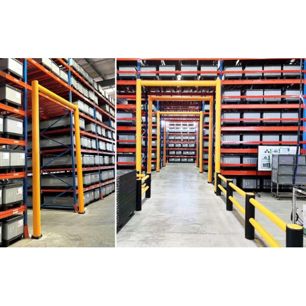 Heavy Duty Pallet Rack Protector Warehouse Pallet Rack Column Protection Flexible Plastic Guard Upright Protector