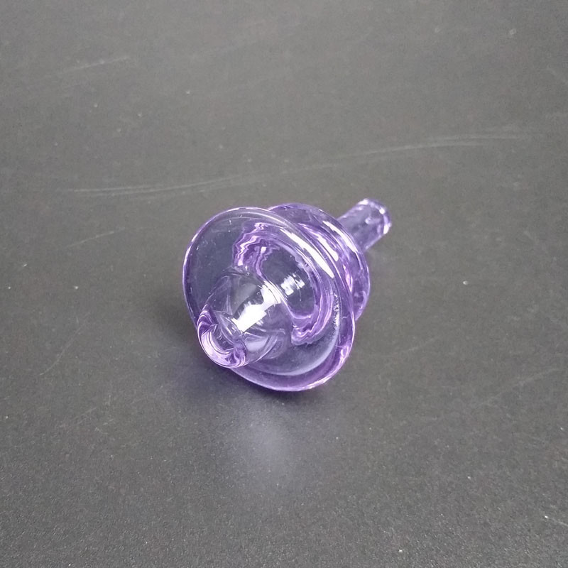 Small Bubble Carb Cap With Hole , Glass Carb Cap For Quartz Nail Dab Rigs