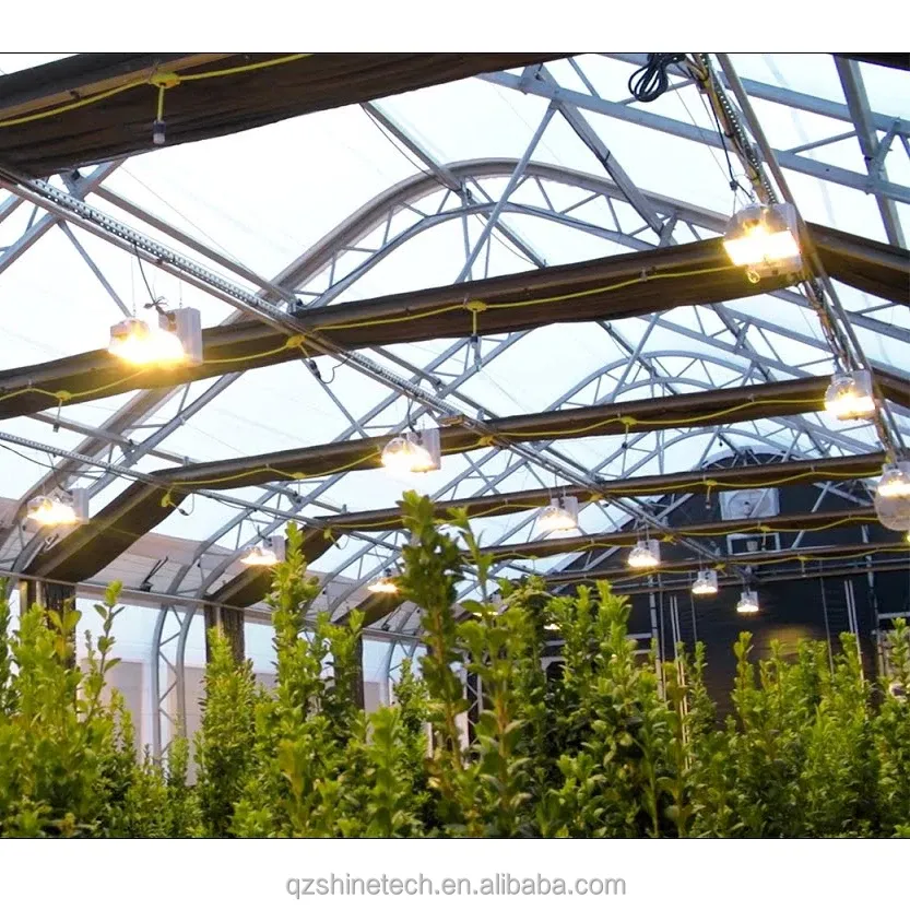 Hot Dip Galvanized Steel Frame Movable Bench Automated Light Deprivation Greenhouse