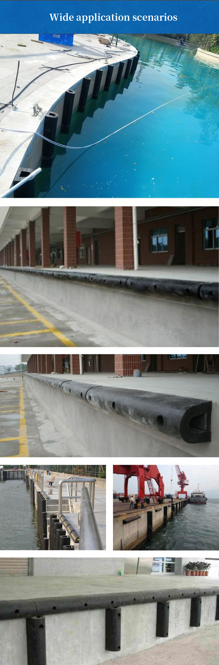 Recycled Rubber Boat Mooring Fenders Marine Floating Dock Fenders